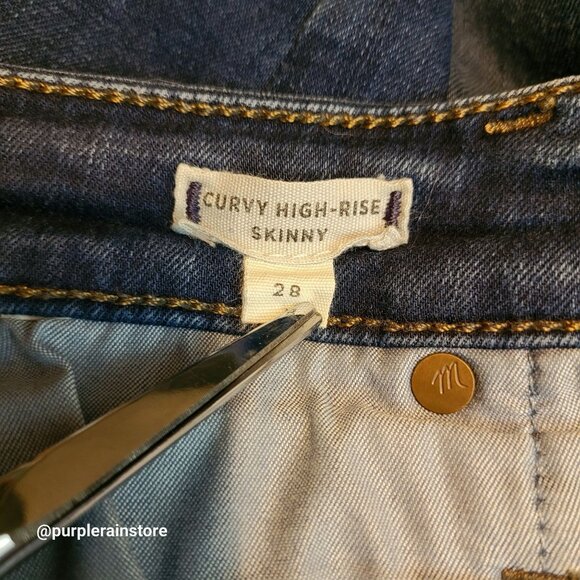 Madewell Jeans Size 28 Skinny Curvy High Rise Tummy Control Hayes Wash K4312 - Picture 5 of 13